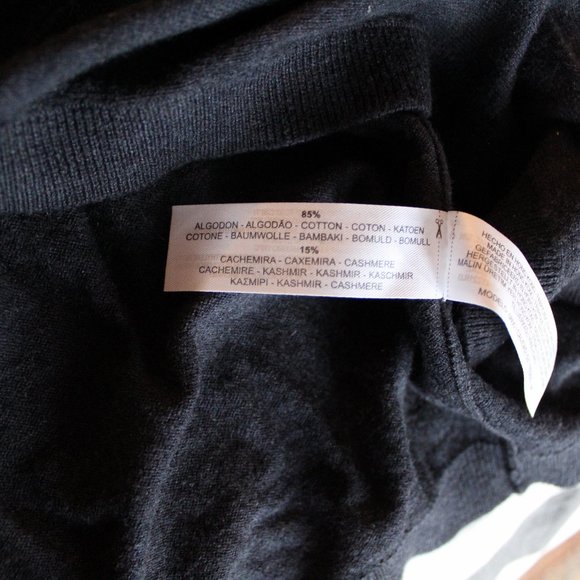 Massimo Dutti Cotton Cashmere Blend Empire Waist Cardigan Navy Blue Size M - Picture 8 of 10